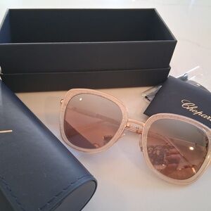 Chopard Women's Pink and Gold Sunglasses